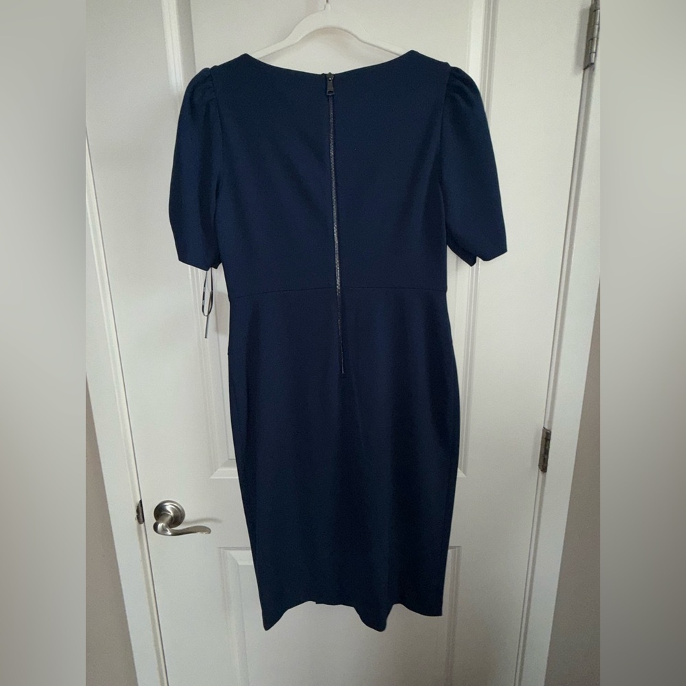 DKNY Midnight Blue Midi Dress Size 10 NWT Party Wedding Guest - Picture 4 of 8